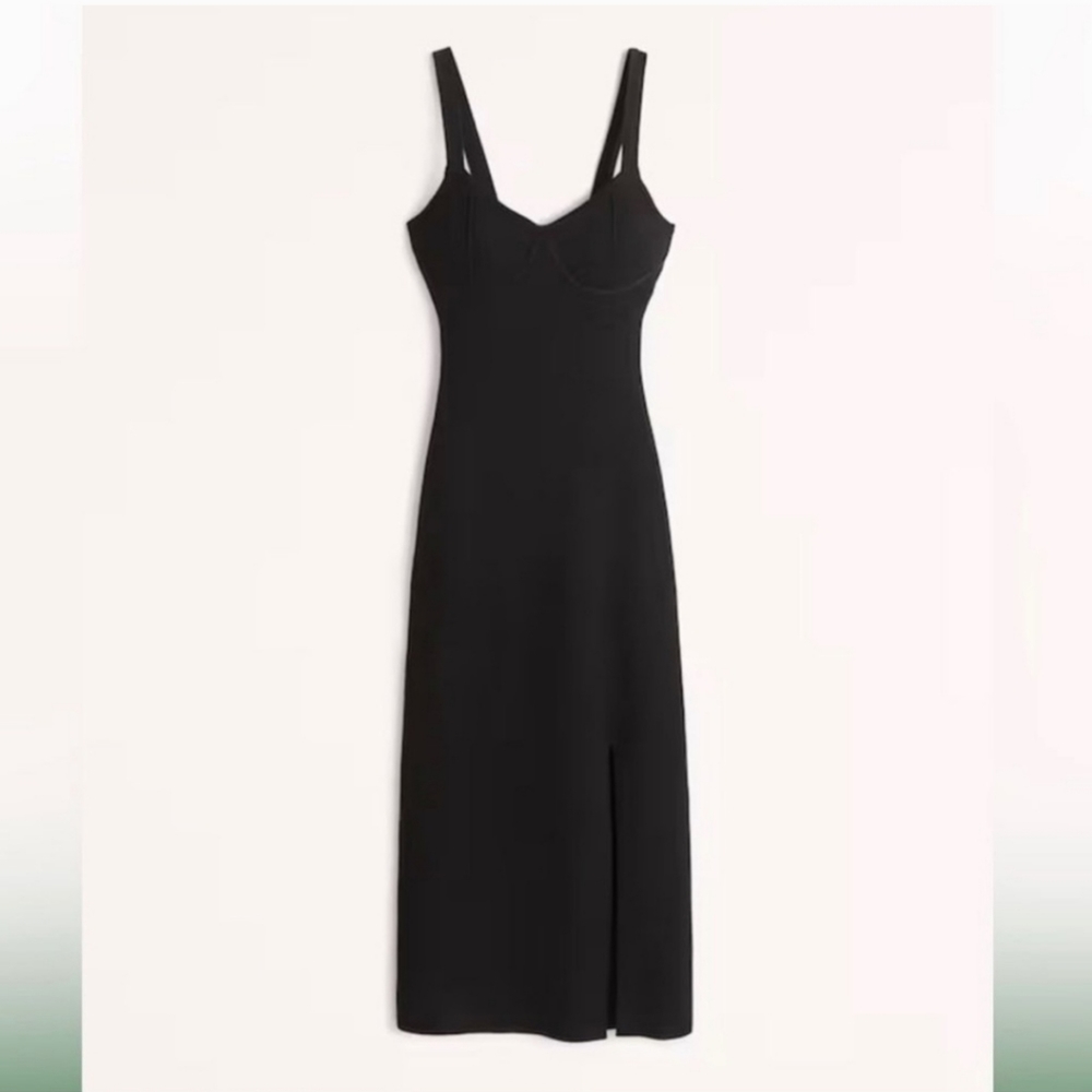 Abercrombie & Fitch Corset sweater midi dress